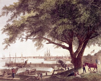 The City and Port of Philadelphia, on the River Delaware, from Kensington, 1800 by American School